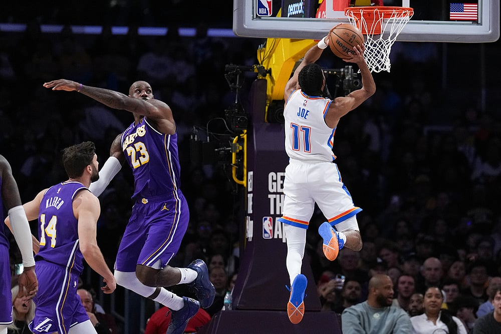 Los Angeles Lakers Vs Oklahoma City Thunder nba basketball game-Isaiah Joe