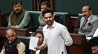 Hindustan Times : Democratic Party (PDP) leader Waheed Para speaks during the Budget session of Jammu and Kashmir Assembly on March 5, 2025 in Jammu, India.