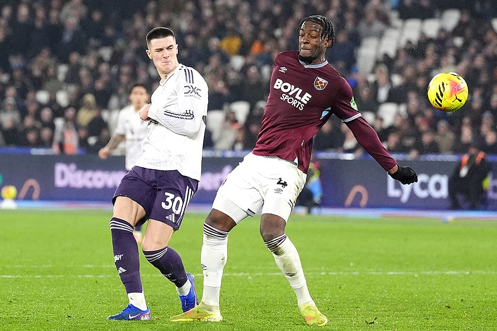 West Ham vs Manchester United Premier league soccer match-Benjamin Sesko