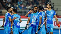 India 1-3 Belgium Hockey Highlights, FIH Pro League 2025-26: Men In Blue Concede Late Goals To Lose Campaign Opener Photo: Hockey India : India celebrate Shilanand Lakra's goal against Belgium in their FIH Pro League 2025-26 opener in Rourkela.