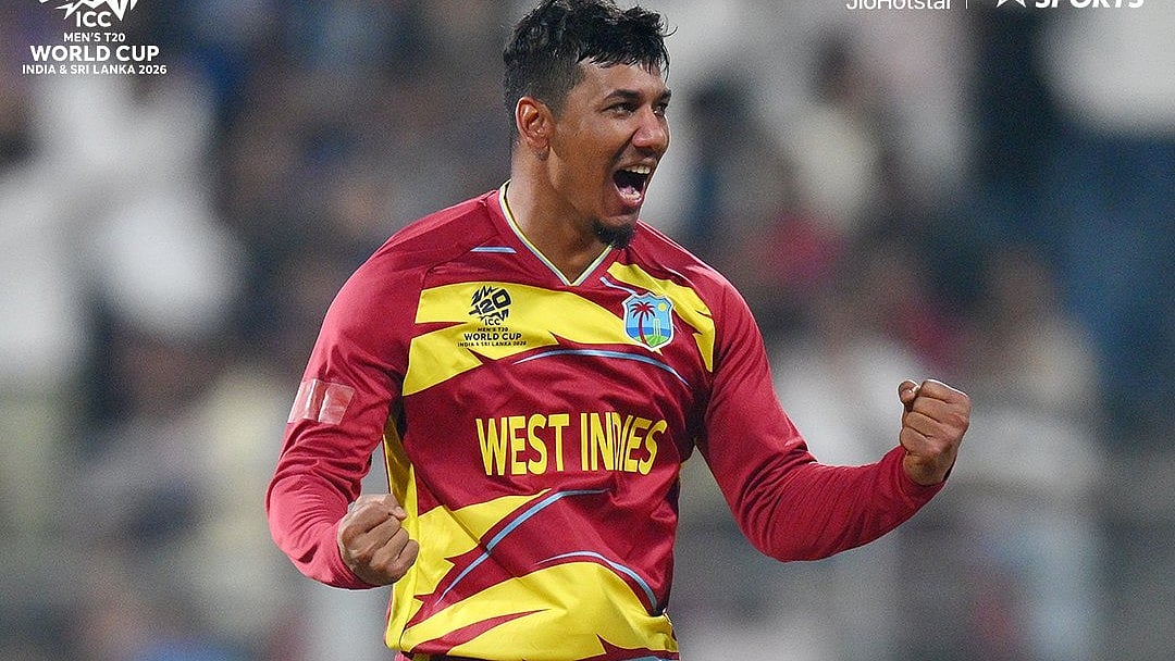 West Indies thrash England by 30 runs in Group D match of the ICC T20 World Cup 2026 at the Wankhede Stadium in Mumbai. - X/Star Sports