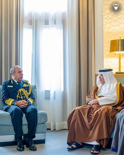 Deputy Chief of the Naval Staff Vice Admiral Tarun Sobti meets Salman bin Hamad Al Khalifa, Crown Prince, Deputy Supreme Commander of the Armed Forces and Prime Minister of Bahrain, at Riffa Palace, Bahrain. 