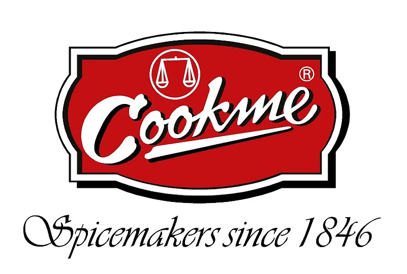 Cookme Spicemakers logo in red and white with since 1846 in elegant script.