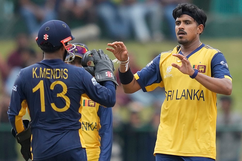 Sri Lanka vs Oman T20 World Cup Cricket-Maheesh Theekshana