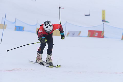 Skiing at the Khelo India Winter Games 2025