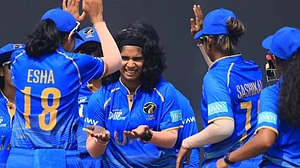 UAE Cricket/Instagram : UAE Women's team celebrating India's Anushka Sharma's wicket in Women's Asia Cup Rising Stars 2026