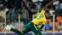South Africa Vs New Zealand, ICC T20 World Cup 2026 1st Semi-Final: Head-To-Head And Match Prediction Of SA Vs NZ ProteasMenCSA/X : Kagiso Rabada in action in ICC T20 World Cup 2026, New Zealand vs South Africa Group D match at the Narendra Modi Stadium in Ahmedabad.