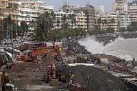 The Building Anger Beneath Mumbai’s Endless Construction IMAGO / NurPhoto
: Labourers working at the coastal road construction site, as the waves crash at a seafront in Mumbai, India, on June 13, 2023Labourers working at the coastal road construction site, as the waves crash at a seafront in Mumbai, India, on June 13, 2023