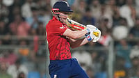 England Vs Scotland LIVE Score, T20 World Cup 2026: ENG, SCO Rekindle Rivalry On Valentine's Day At Eden Gardens | Photo: PTI/Kunal Patil : England's captain Harry Brook plays a shot during an ICC Men's T20 World Cup 2026 cricket match between England and West Indies, at the Wankhede Stadium, in Mumbai, Maharashtra.