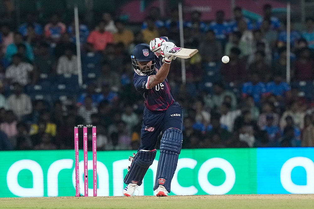 United States captain Monank Patel plays a shot