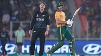 South Africa Vs New Zealand Highlights, T20 World Cup 2026: Jansen, Markram Lead Proteas To Dominant Win AP Photo : South Africa's captain Aiden Markram, right, run between the wickets as New Zealand's Lockie Ferguson reacts during the T20 World Cup cricket match between South Africa and New Zealand in Ahmedabad.