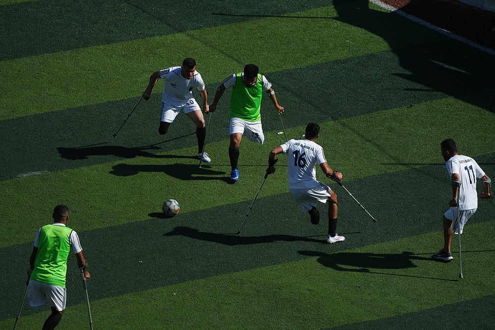 Palestinians Gaza Soccer photo-