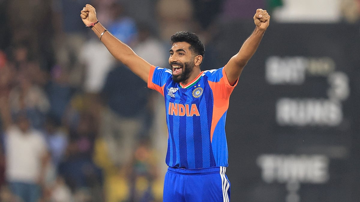 Jasprit Bumrah celebrating a wicket during India vs Pakistan ICC T20 World Cup 2026 Group A clash.  - BCCI/X