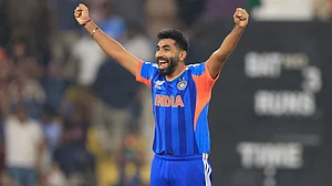 BCCI/X : Jasprit Bumrah celebrating a wicket during India vs Pakistan ICC T20 World Cup 2026 Group A clash.