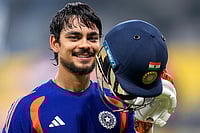 | Photo: PTI/R SenthilKumar : India's Ishan Kishan during a practice session ahead of an ICC Men's T20 World Cup 2026 cricket match between India and Pakistan, at R Premadasa Stadium, in Colombo.