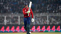 England Vs Italy LIVE Streaming, ICC T20 World Cup 2026: Match Prediction, Weather Forecast, Head-To-Head Record | Photo: AP/Bikas Das : England's Tom Banton celebrates his fifty runs during the T20 World Cup cricket match between England and Scotland in Kolkata.