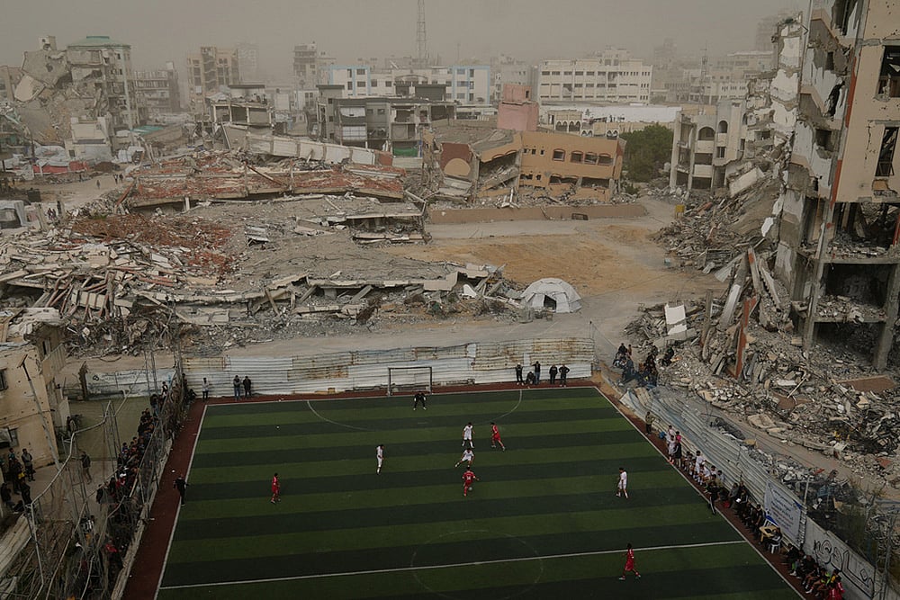 Palestinians Gaza Soccer photo-
