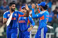 IND Vs PAK: How Many Times Have India Defeated Pakistan In ICC ODI And T20 World Cups? AP Photo : India's Jasprit Bumrah celebrates with teammates the wicket of Pakistan's captain Salman Ali Agha during the ICC T20 World Cup 2026cricket match between India and Pakistan in Colombo.