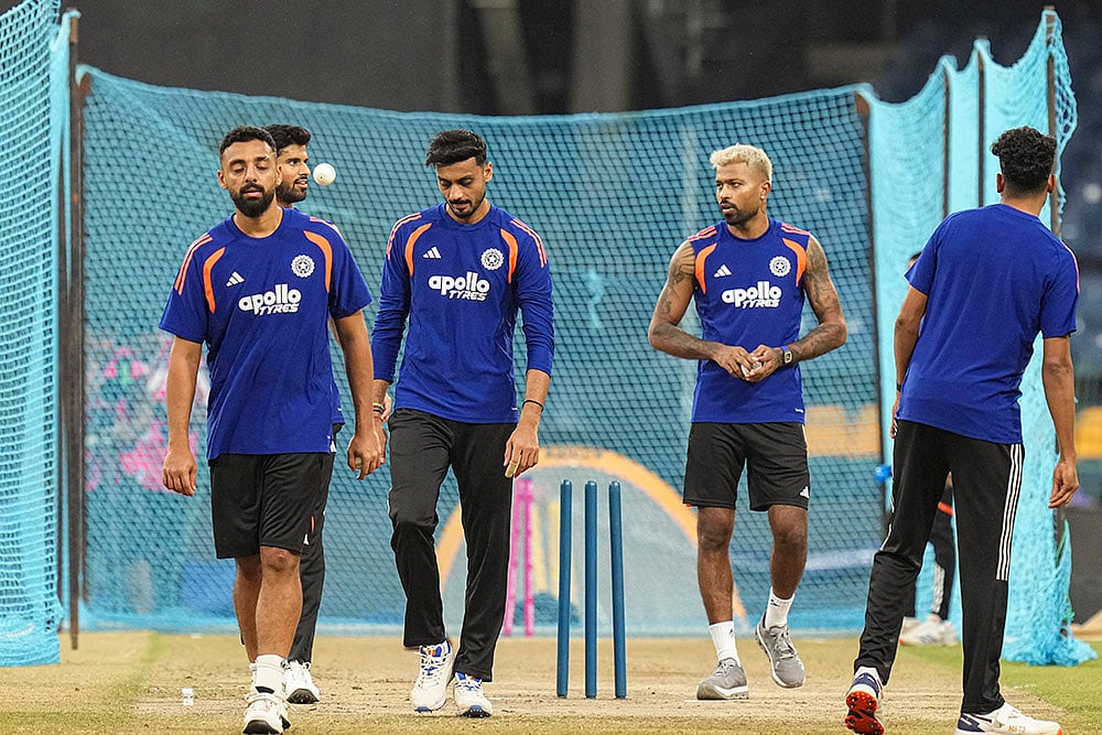 ICC Mens T20 WC 2026 IND training practice session-Varun Chakaravarthy