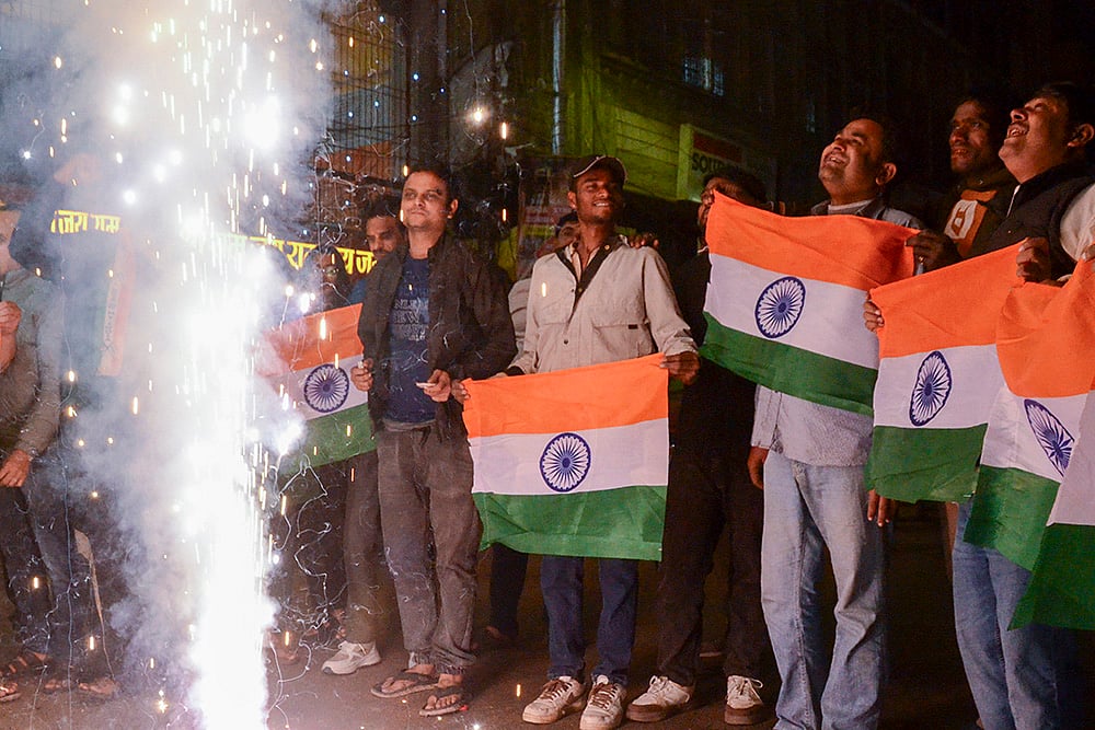 Fans celebrate Indias T20 World Cup win over Pakistan in Kanpur