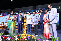 Ceremonial lamp lighting at the inauguration of the Andhra Pradesh Travel Mart