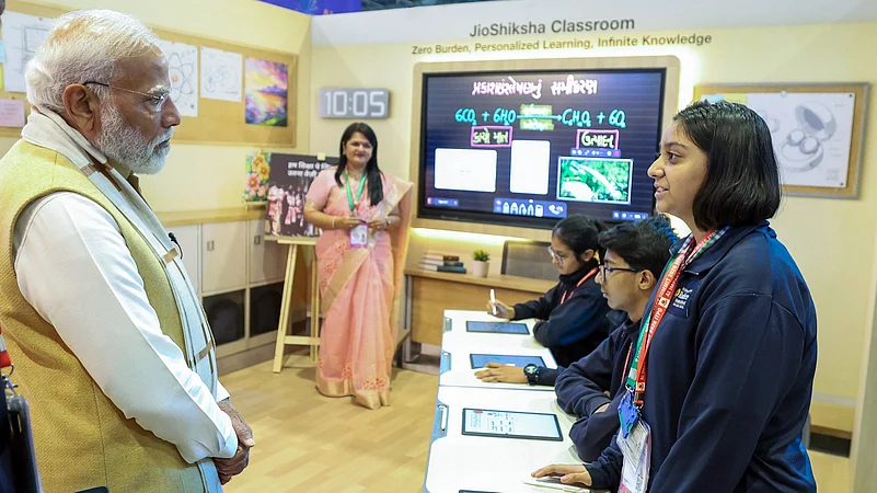 School kids at AI impact summit