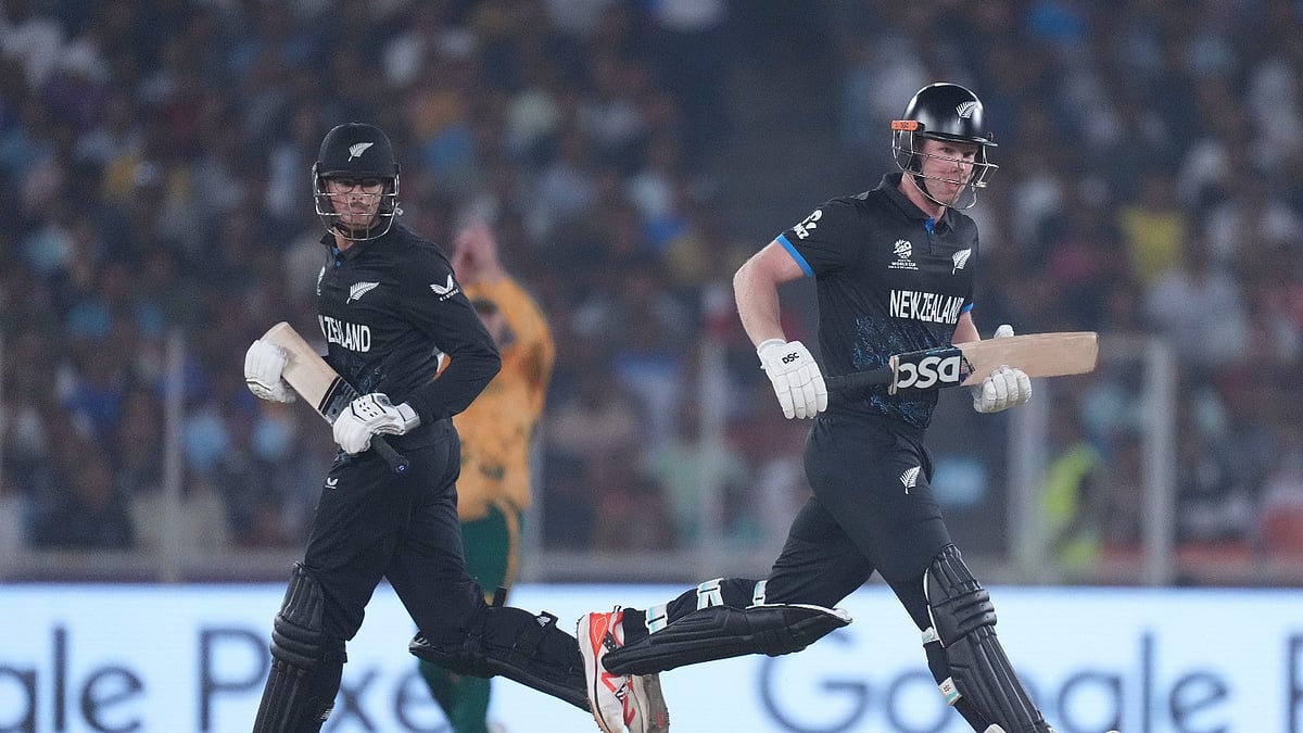 New Zealand cricketers in action against South Africa in ICC T20 World Cup 2026 Group D clash.  - AP Photo 