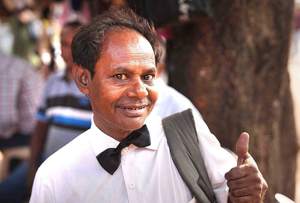 Chaplin impersonator in Mumbai
