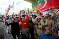 14 Ex-Cricket Captains, Including Kapil Dev And Sunil Gavaskar, Urge Fair Treatment For Imran Khan SHUTTERSTOCK :
Leaders and members of Tehreek-e-Insaf (PTI) are holding protest rally for release of PTI Founder Imran Khan and his wife Bushra Bibi, on August 5, 2025 in Karachi.