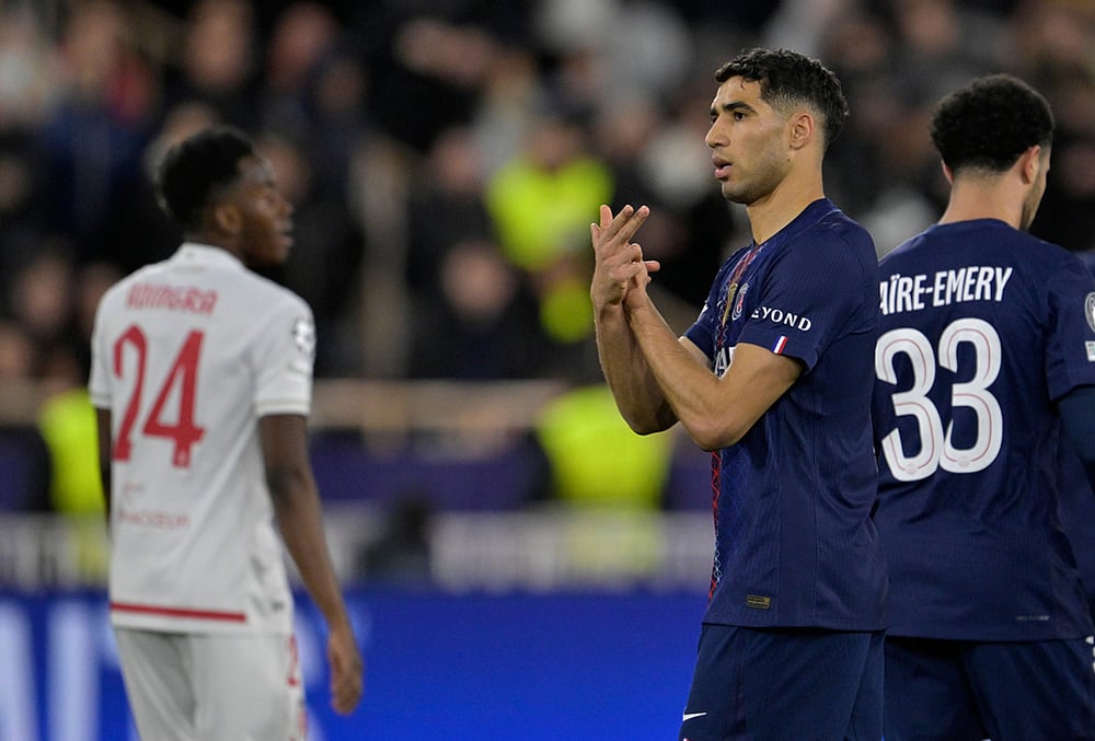 Monaco vs Paris Saint-Germain UEFA Champions League Playoff-Achraf Hakimi