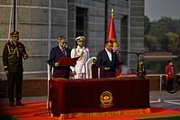 The Significance Of A Decisive Mandate In Bangladesh MAHMUD HOSSAIN OPU : Tarique Rahman, Chairperson of the Bangladesh Nationalist Party, takes oath as Prime Minister of Bangladesh from President Mohammed Shahabuddin during a ceremony at the National Parliament in Dhaka, Bangladesh