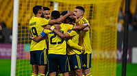 Al-Nassr 1-0 Arkadag Highlights, AFC Champions League Two: Ronaldo-Less Hosts Coast Past 10-Man Opponents | Photo X/AlNassrFC_EN : Al-Nassr's Abdulrahman Ghareeb celebrates with teammates after scorign during the AFC Champions League Two match against Arkadag on February 18, 2026.