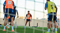 Al-Nassr Vs Arkadag LIVE Score, AFC Champions League Two: Ronaldo And Co Look To Defend First-Leg Lead | Photo: X/AlNassrFC_EN : Al-Nassr's Cristiano Ronaldo in training ahead of the AFC Champions League Two match against Arkadag on February 18, 2026.