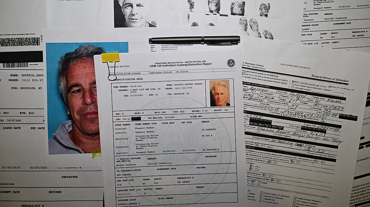 Released documents from disgraced late financier and sex offender Jeffrey Epstein, referencing court cases against him, are seen in the handouts released by the U.S. Justice Department.  - IMAGO / SOPA Images