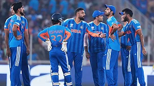 AP : India topped Group A by winning all the four matches of the first stage and reached into the Super Eights in style.