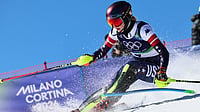 Winter Olympics Milano Cortina 2026: US Star Mikaela Shiffrin Wins Gold In Women's Slalom To Break 8-Year Drought (AP Photo/Marco Trovati) : United States' Mikaela Shiffrin speeds down the course during an alpine ski, women's slalom race, at the 2026 Winter Olympics, in Cortina d'Ampezzo, Italy, Wednesday, Feb. 18, 2026.