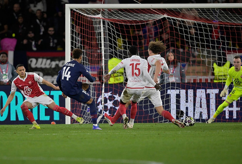Monaco vs Paris Saint-Germain UEFA Champions League Playoff-Desire Doue