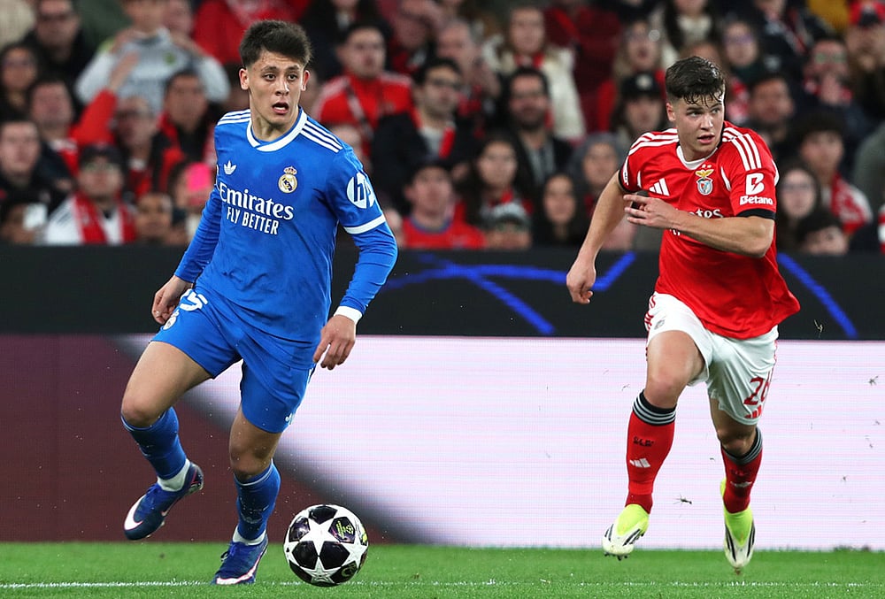 Benfica Vs Real Madrid UEFA Champions League Playoff-Arda Guler