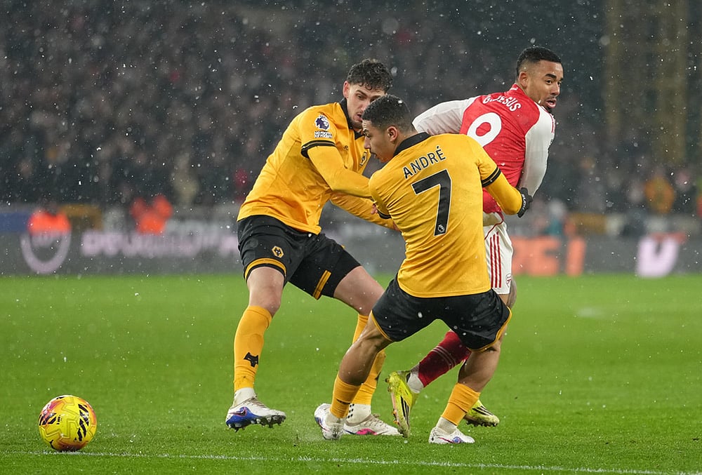 Wolves vs Arsenal English Premier League soccer-Gabriel Jesus