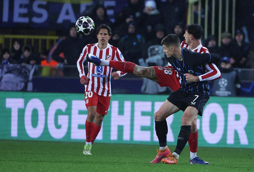 Club Brugge vs Atletico Madrid Champions League play-off soccer-Marc Pubill