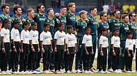 ICC T20 World Cup 2026 Dispatch: India Vs South Africa Promo Causes Outrage; Pre-Seeding In Focus AP : Australia's players line up for the national anthems before the start of their T20 World Cup match against Zimbabwe in Colombo.