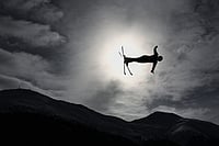 | Photo: AP/Gabriele Facciotti : Czechia's Adela Merkova (22) competes during the women's freestyle skiing aerials qualifications at the 2026 Winter Olympics, in Livigno, Italy.