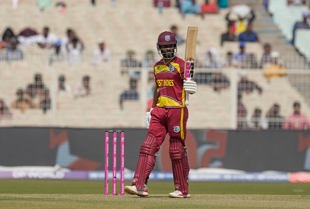 West Indies vs Italy T20 World Cup Cricket match-Shai Hope
