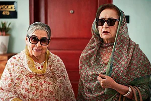Charting a New Course: Farida Jalal (left) and Dolly Ahluwalia (right) in a scene from The Great Shamsuddin Family
