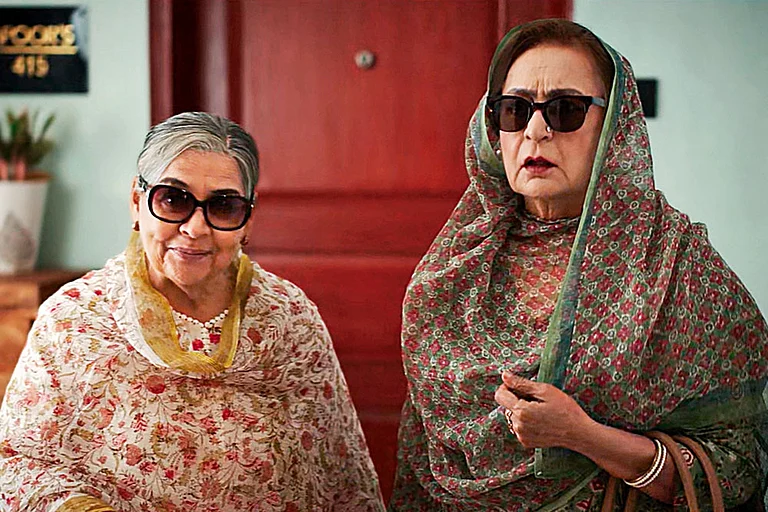 Charting a New Course: Farida Jalal (left) and Dolly Ahluwalia (right) in a scene from The Great Shamsuddin Family - null