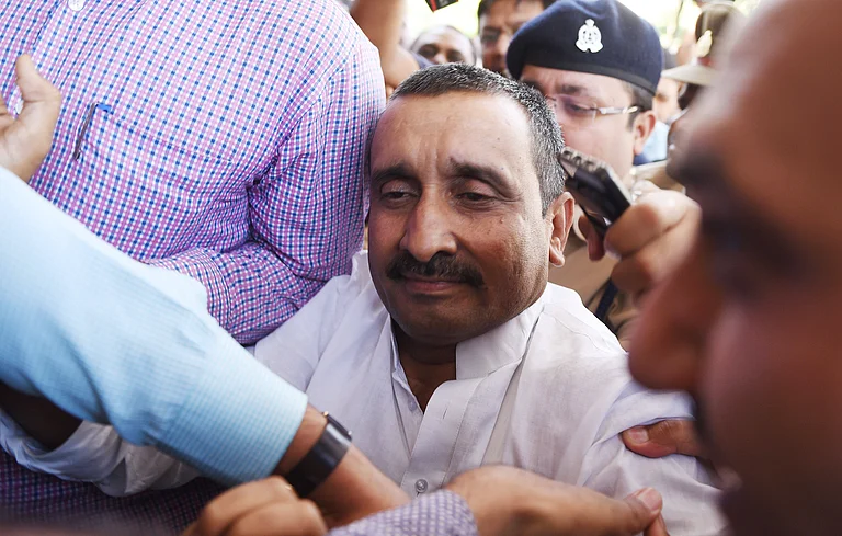 Jaideep's brother Kuldeep Singh Sengar, the main accused in the Unnao Rape Case. - IMAGO / Newscom World; Representative image