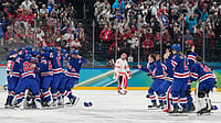 USA Vs Canada, Women's Ice Hockey Final: Keller's Stunning OT Goal Seals Olympic Gold Medal For Americans AP Photo/Hassan Ammar : United States players celebrate after a women's ice hockey gold medal game between the United States and Canada at the 2026 Winter Olympics, in Milan, Italy, Thursday, Feb. 19, 2026.