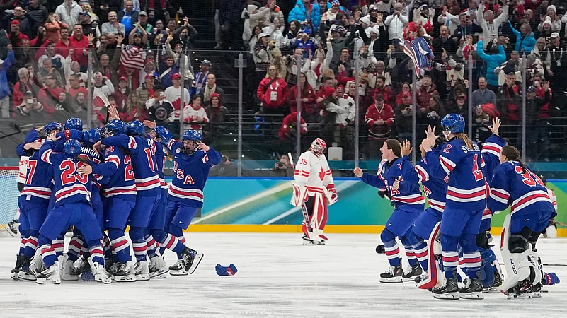 Milan Cortina Olympics 2026 Womens Ice Hockey Final USA vs Canada AP Photo