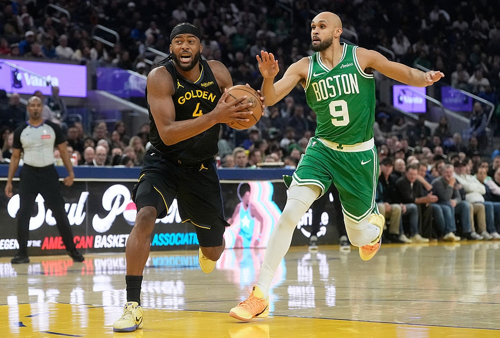 Golden State Warriors Vs Boston Celtics NBA basketball 2025-26-Warriors guard