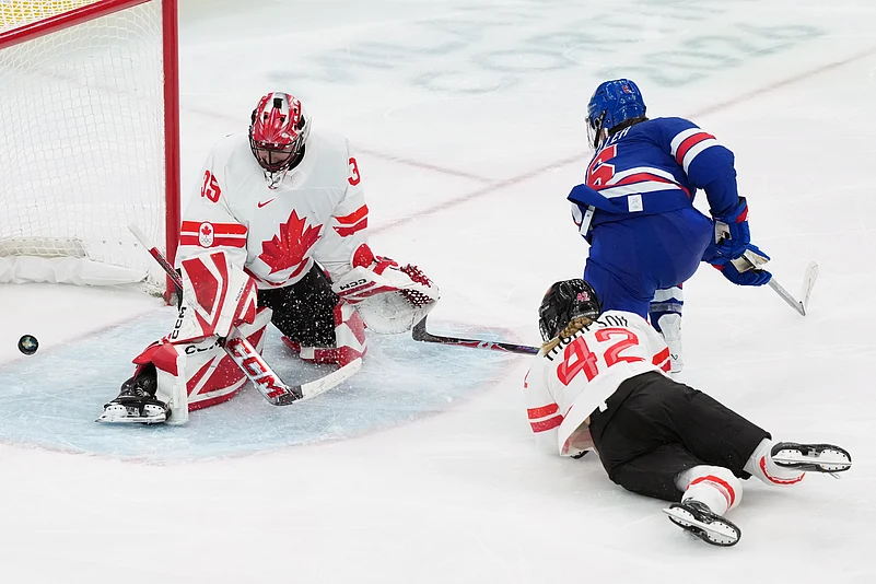 Milan Cortina Olympics 2026 Womens Ice Hockey Final USA vs Canada Megan Keller Goal AP Photo